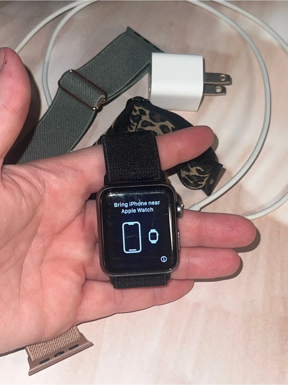Apple Watch (Black) series 3 with Sport Loop Bands